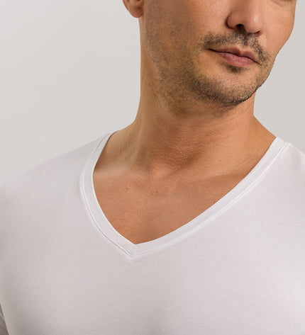 Hanro Men V-Shirt 1/2 Arm Cotton Superior