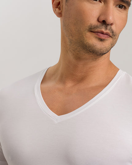 Hanro Men V-Shirt 1/2 Arm Cotton Superior