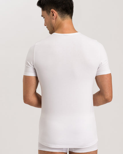 Hanro Men Shirts 1/2 Arm 2er Pack Cotton Essentials weiss