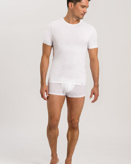 Hanro Men Shirts 1/2 Arm 2er Pack Cotton Essentials weiss