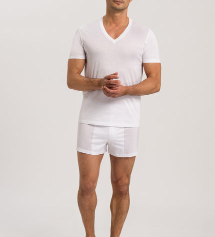 Hanro Men V-Neck Shirt Cotton Sporty