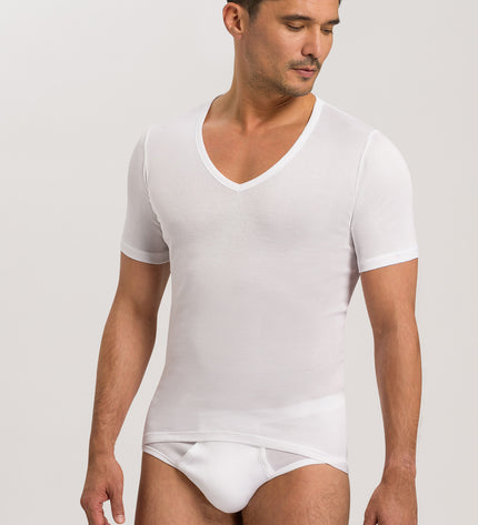 Hanro Men V-Neck Shirt Cotton Pure