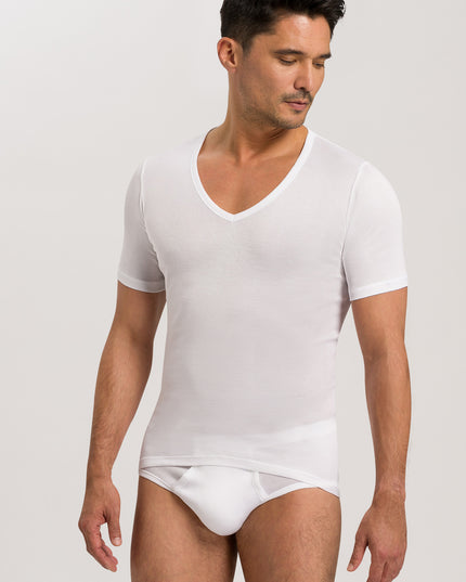 Hanro Men V-Neck Shirt Cotton Pure