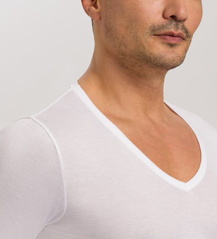 Hanro Men V-Neck Shirt Cotton Pure