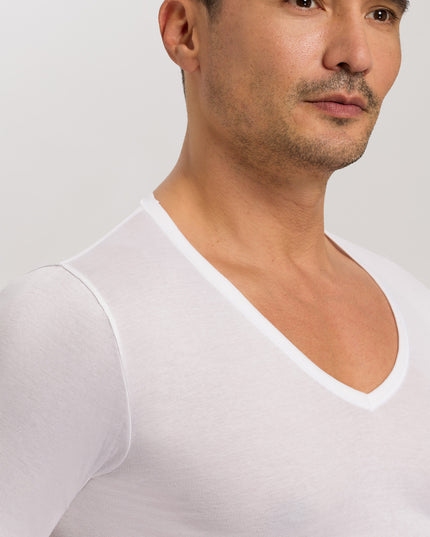 Hanro Men V-Neck Shirt Cotton Pure