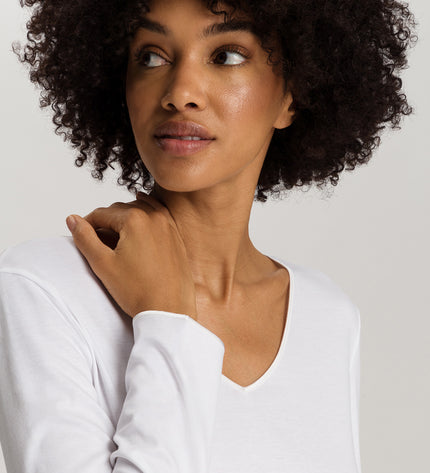 Hanro langarm Nachthemd Cotton Silk