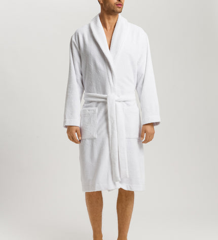 Hanro Men Bademantel mit Bindegürtel Robe Selection weiss