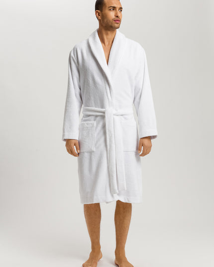 Hanro Men Bademantel mit Bindegürtel Robe Selection weiss