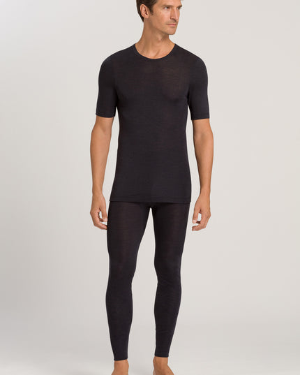 Hanro Men Kurzarm Shirt Woolen Silk