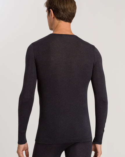 Hanro Men Langarm Shirt Woolen Silk