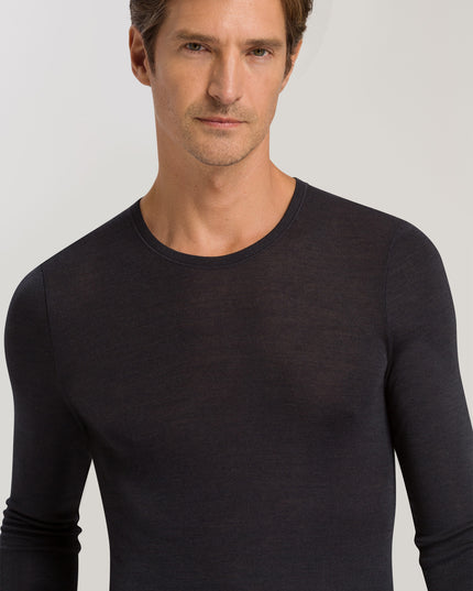 Hanro Men Langarm Shirt Woolen Silk