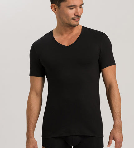 Hanro Men V-Shirt 1/2 Arm Cotton Superior