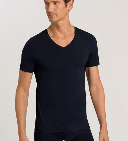 Hanro Men V-Shirt 1/2 Arm Cotton Superior