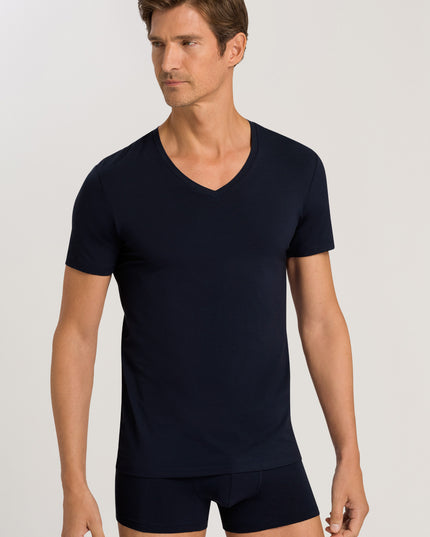 Hanro Men V-Shirt 1/2 Arm Cotton Superior