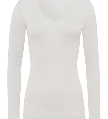 Hanro langarm Shirt Woolen Silk