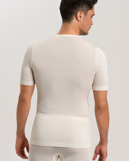 Hanro Men Kurzarm Shirt Woolen Silk