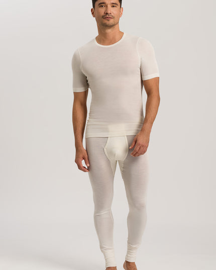 Hanro Men Kurzarm Shirt Woolen Silk