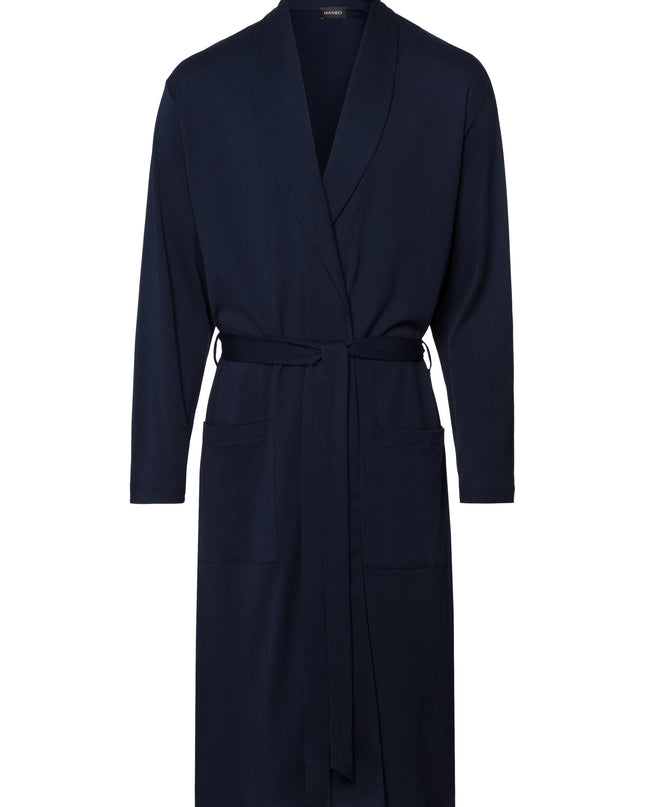 Hanro Men Bademantel mit Bindegürtel Night & Day deep navy