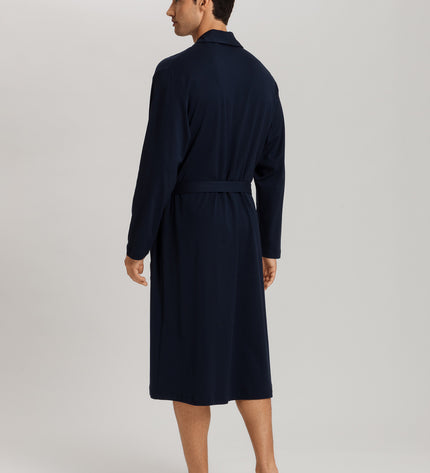 Hanro Men Bademantel mit Bindegürtel Night & Day deep navy