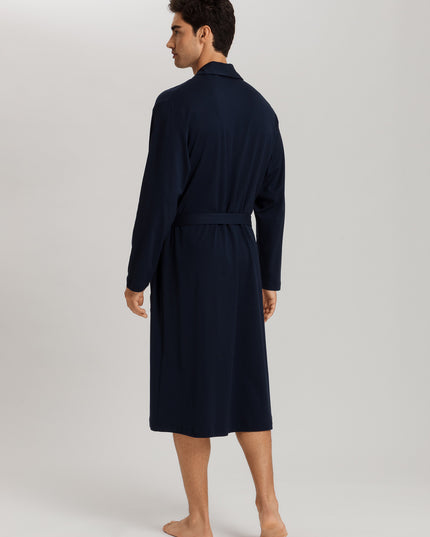 Hanro Men Bademantel mit Bindegürtel Night & Day deep navy