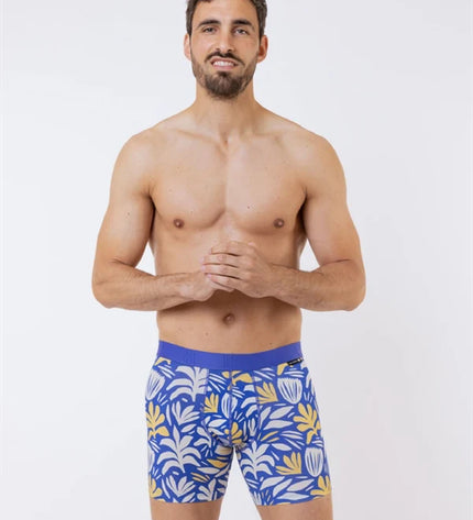 Loïc Henry Herren Boxer Klein blau gelb mit patentiertem Haltesystem