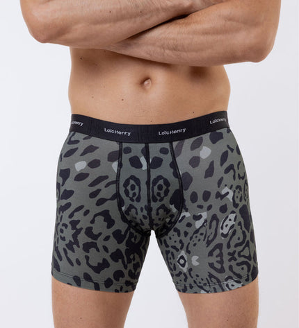 Loïc Henry Herren Boxer New Leo Kaki – Modal/Baumwolle mit patentiertem Haltesystem