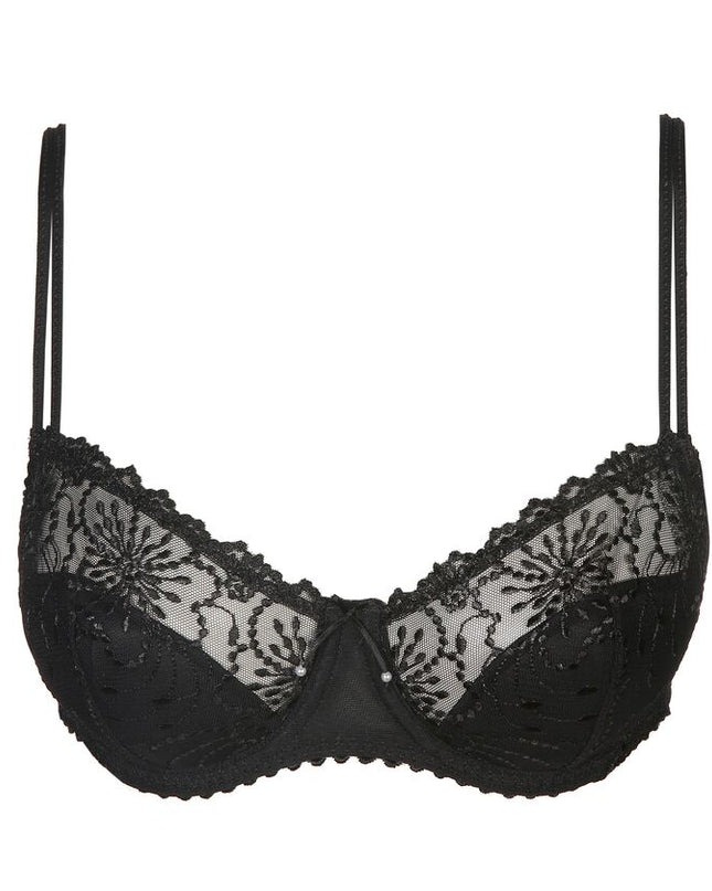 Soutien-gorge à bretelles extérieures Marie Jo doublé couture Jane noire