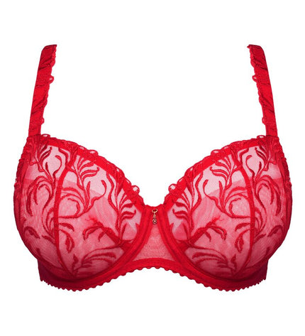 Prima Donna unterlegter BH Balconette Vertikale Naht ohne Polsterung Solisse true red