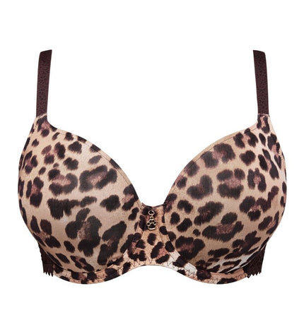 Prima Donna Twist unterlegter BH Herzform Giganni leopard bloom
