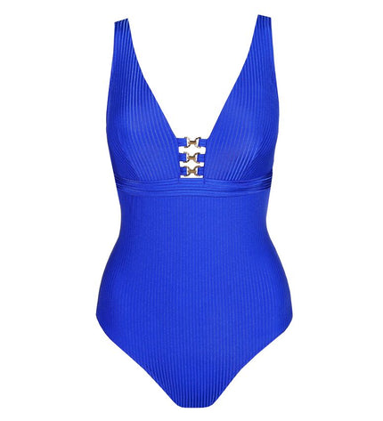 Marie Jo Swim Tiefdek Badeanzug ohne Bügel Emly electric blue