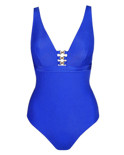 Marie Jo Swim Tiefdek Badeanzug ohne Bügel Emly electric blue