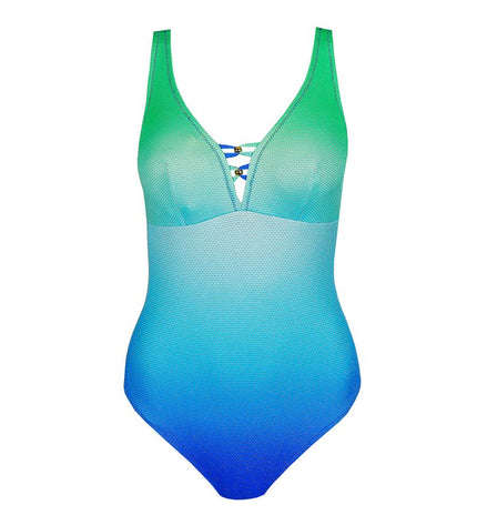 Marie Jo Swim unterlegter Badeanzug Triangel Nusa Dua seascape