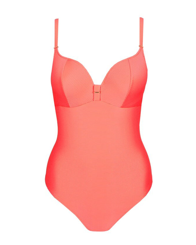 Marie Jo Swim Unterlegter Badeanzug Herzform Cassie neon fiesta