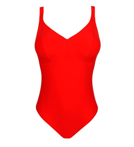 Prima Donna Swim Tiefdekolletierter Badeanzug ohne Bügel Aswan fiesta red