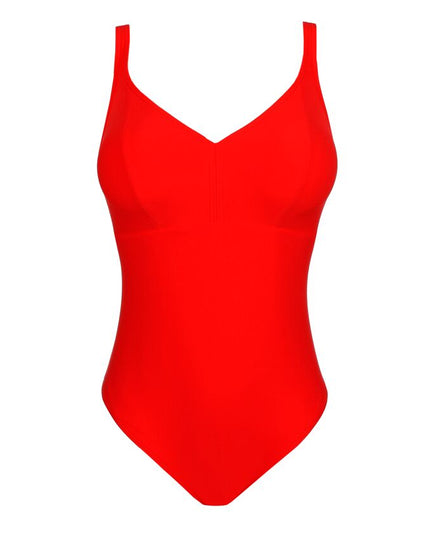 Prima Donna Swim Tiefdekolletierter Badeanzug ohne Bügel Aswan fiesta red