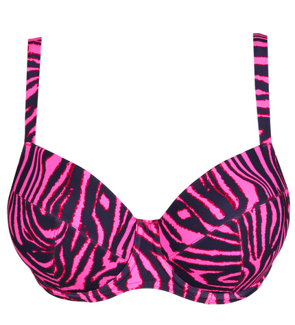 Prima Donna Swim unterlegter Bikini Balconette mit Bügel Malabo hot pink zebra