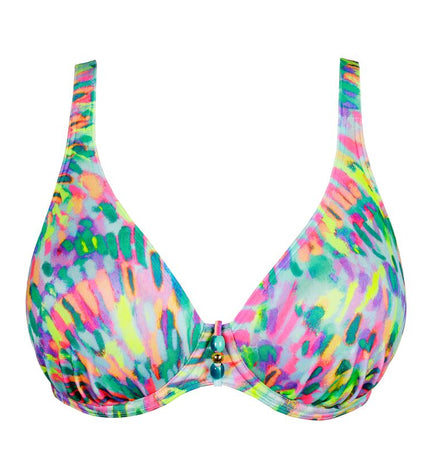 Prima Donna Swim halb unterlegter Bikini Tiefdekoll Douala impressionist summer