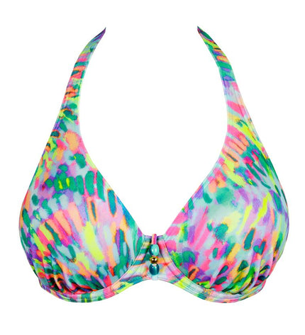 Prima Donna Swim halb unterlegter Bikini Tiefdekoll Douala impressionist summer