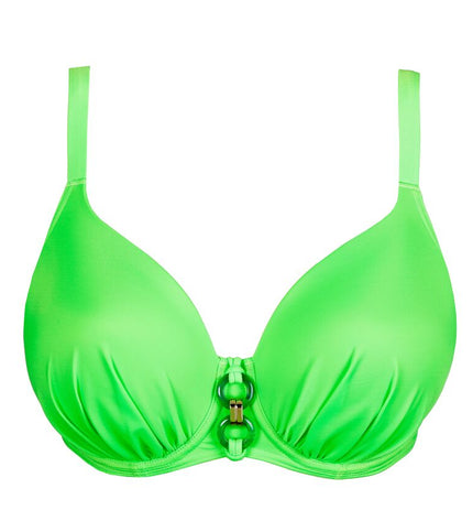 Prima Donna Swim unterlegter Bikini mit Bügel Herzform Pilon neon lime