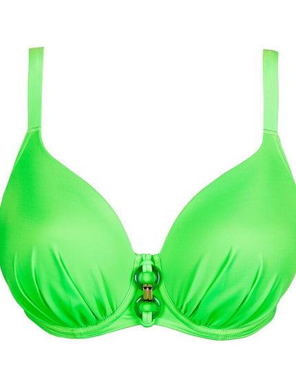 Prima Donna Swim unterlegter Bikini mit Bügel Herzform Pilon neon lime