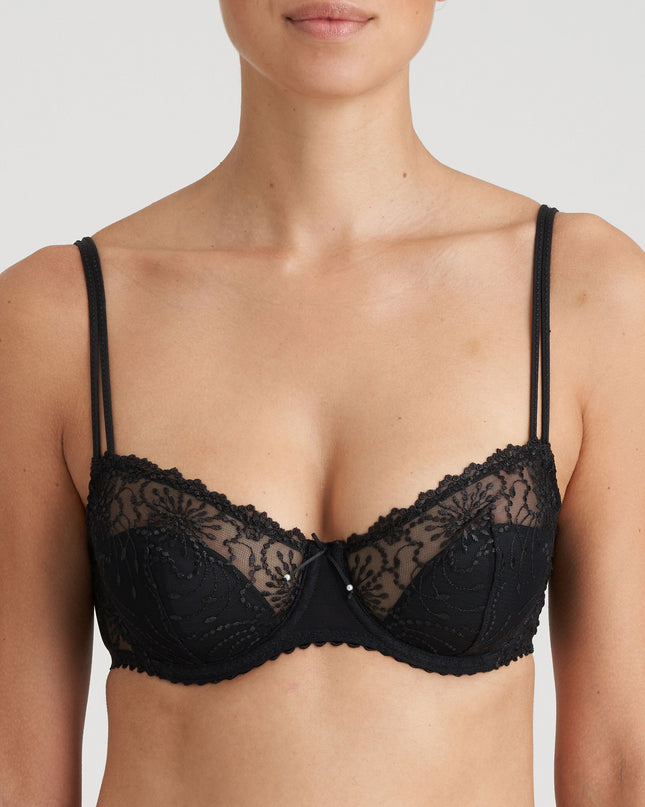 Soutien-gorge à bretelles extérieures Marie Jo doublé couture Jane noire