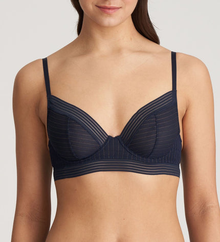 80 E / Marie Jo Bügel BH Longline ohne Polster/ Schale Tokuda velvetblue