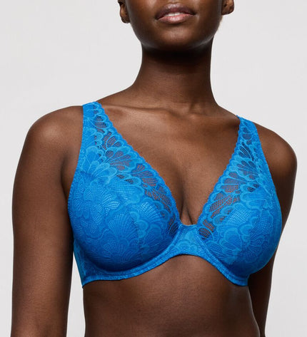 Prima Donna Twist halb Unterlegter BH Tiefdekolletiert Mocuto blu china