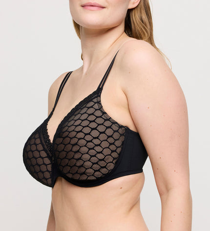 Prima Donna Twist unterlegter BH Herzform Nako schwarz