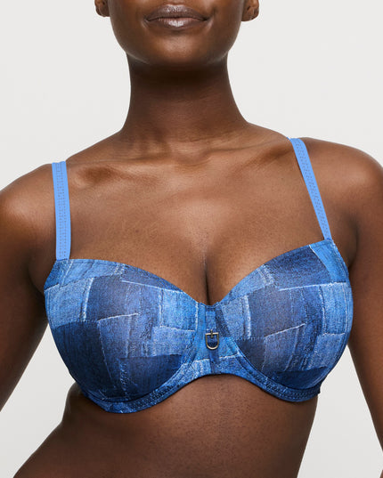 Prima Donna Twist unterlegter BH Balconette Mauna twill blue