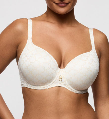 Prima Donna Twist unterlegter BH mit Bügel Herzform Kero natur