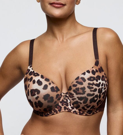 Prima Donna Twist unterlegter BH Herzform Giganni leopard bloom