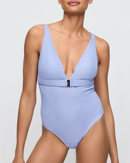 Marie Jo Swim Tiefdekolletierter Badeanzug ohne Bügel Tinjis sparkling dusk