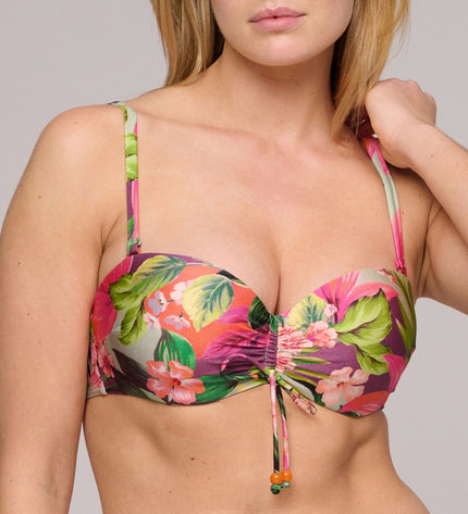 Marie Jo unterlegter Bikini trägerlos Norma Jeanne tropical sunset
