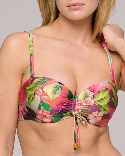 Marie Jo bikini rembourré bustier Norma Jeanne coucher de soleil tropical